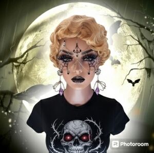 Honey Blonde Synthetic Halloween Cosplay Gothic Wig